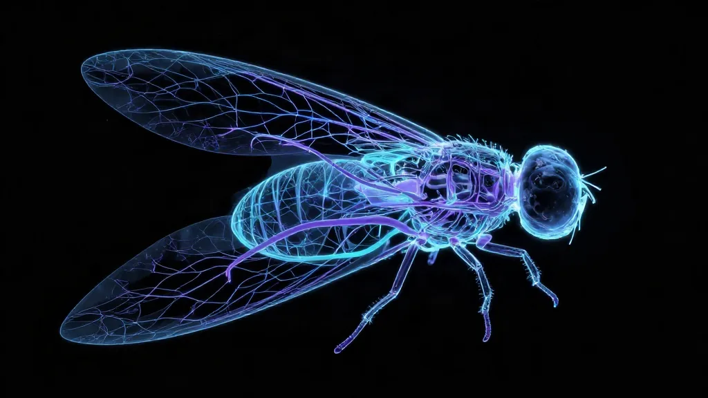 Reconstrucción tridimensional del cableado neuronal de una mosca de la fruta
